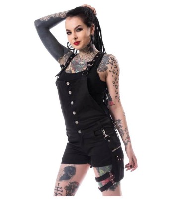 Heartless Vixxin Gothic Glam Goth Grunge Punk NATHALIE PLAYSUIT Jumpsuit Shorts 